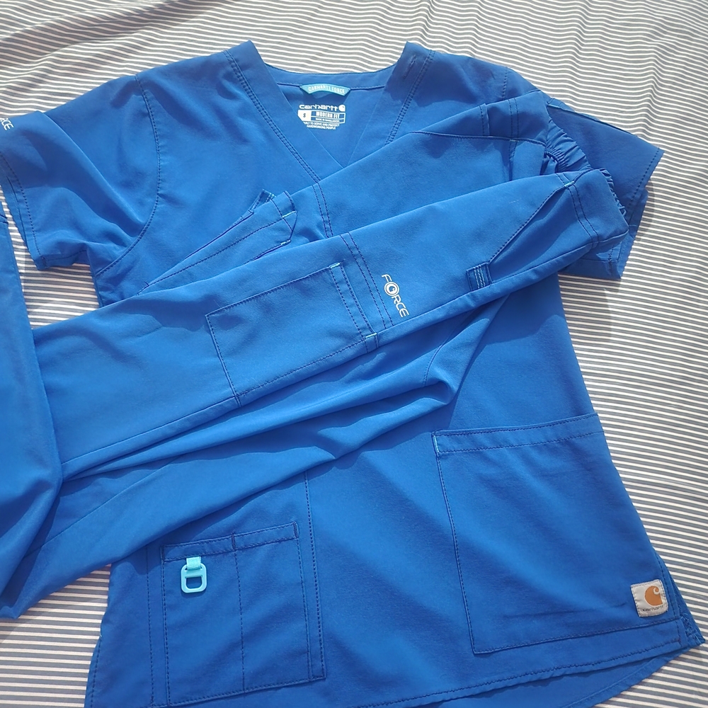 Blue Womens Carhartt Scrubs